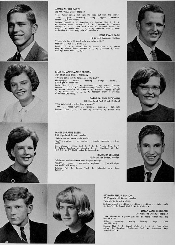 WRHS1965 yearbook page 20