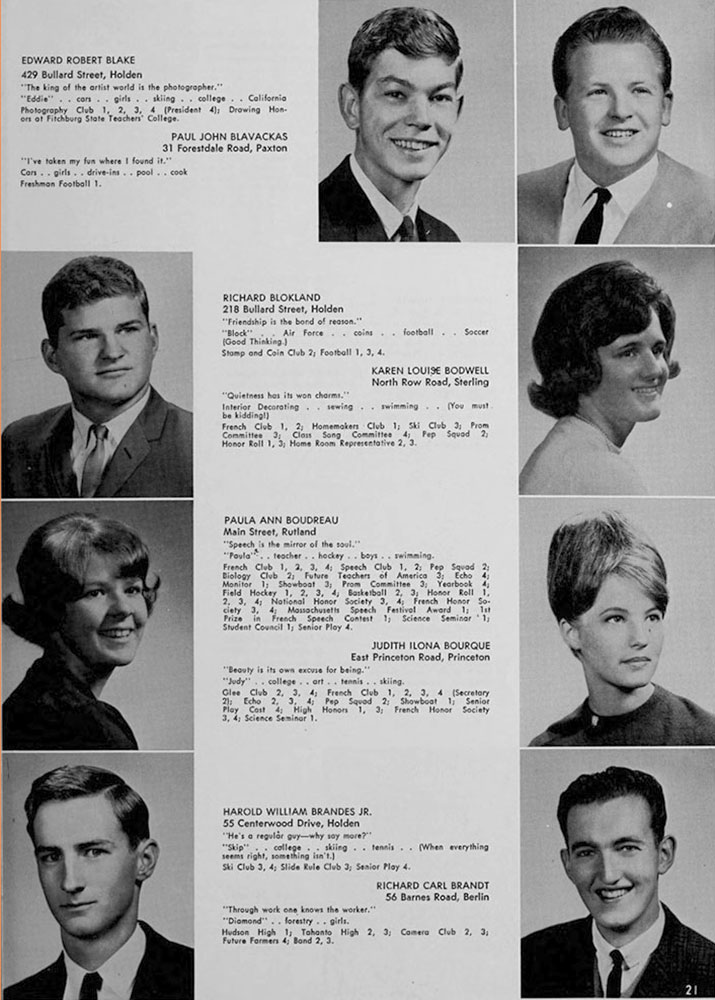 WRHS1965 yearbook page 21
