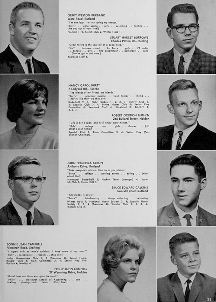 WRHS1965 yearbook page 23
