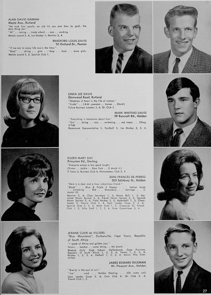 WRHS1965 yearbook page 27