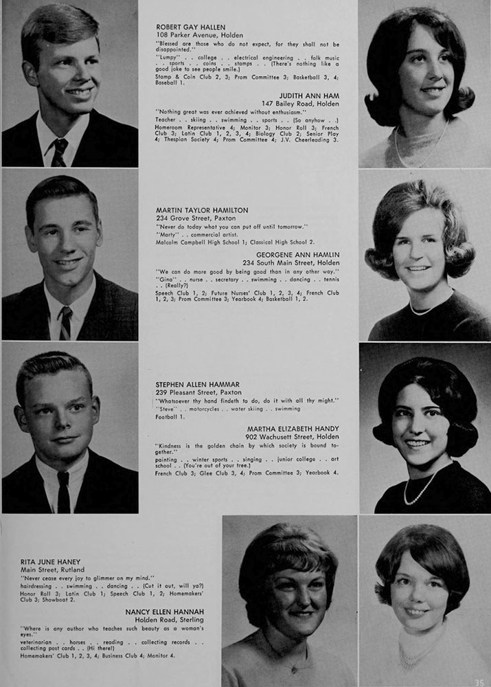 WRHS1965 yearbook page 35