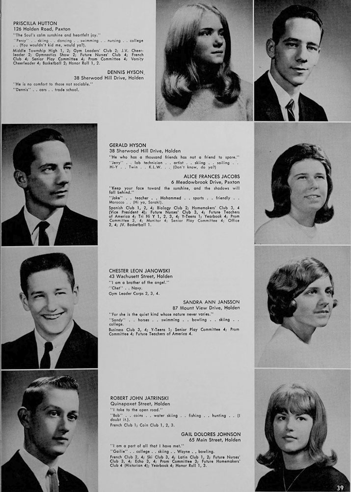 WRHS1965 yearbook page 39