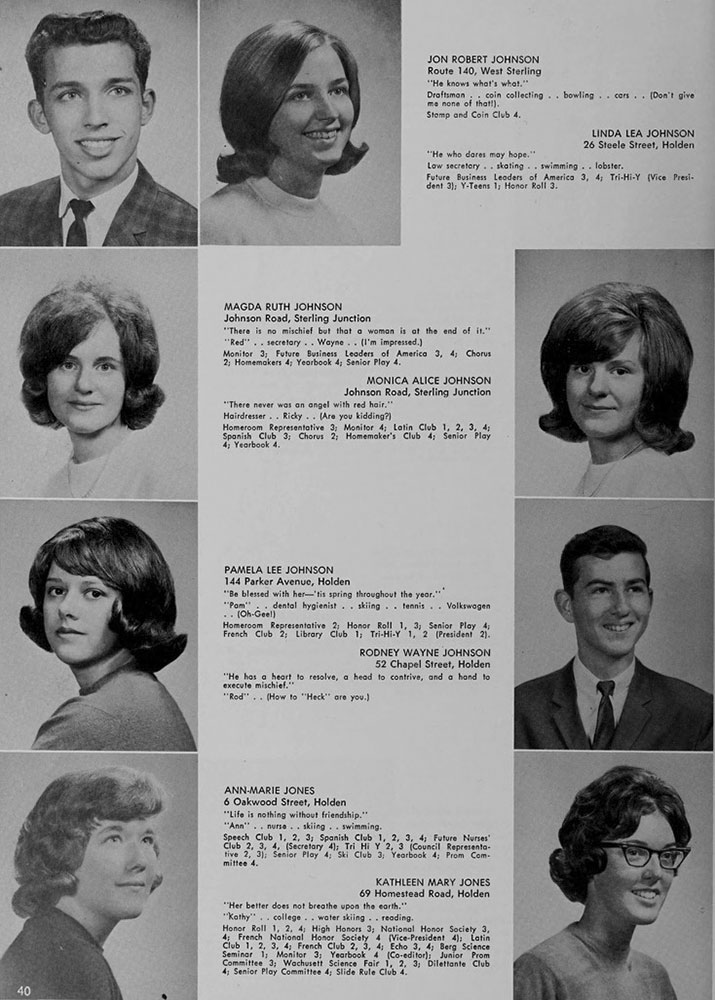 WRHS1965 yearbook page 40