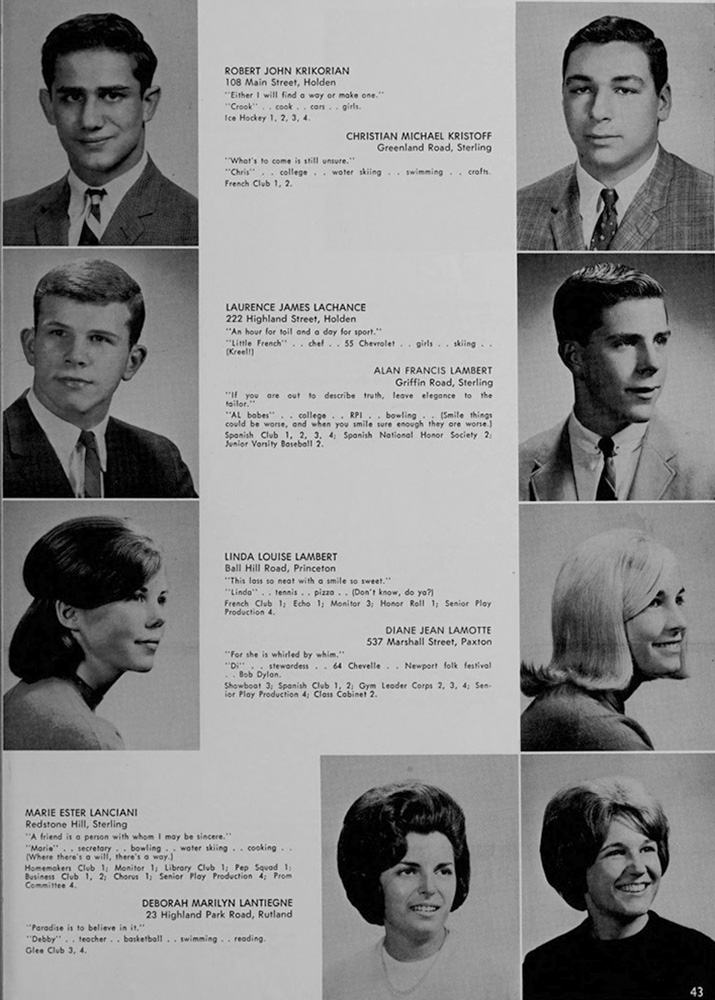 WRHS1965 yearbook page 43