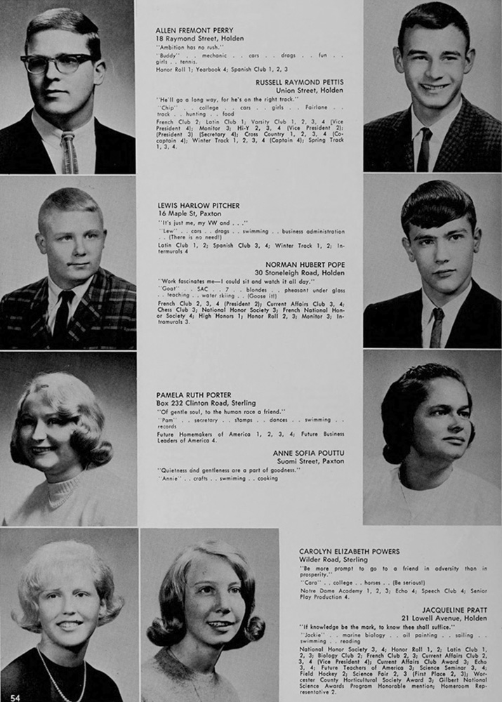 WRHS1965 yearbook page 54