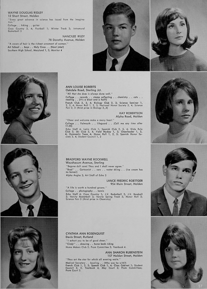 WRHS1965 yearbook page 57