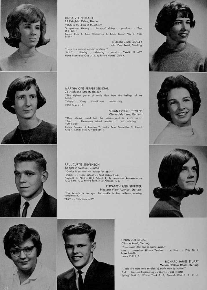 WRHS1965 yearbook page 62
