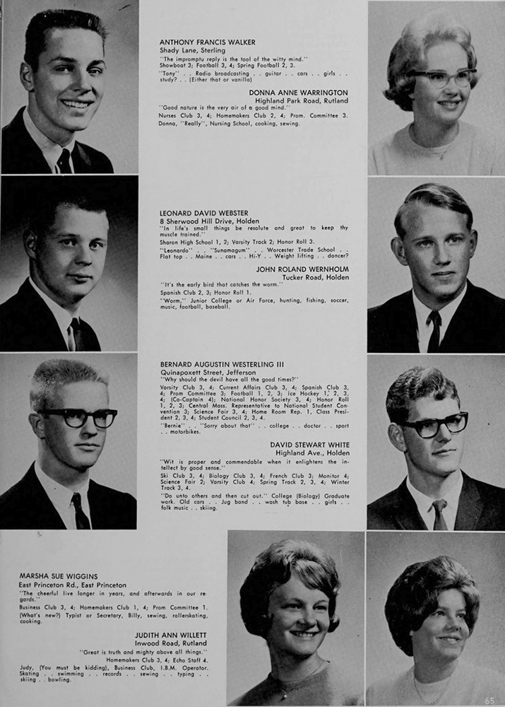 WRHS1965 yearbook page 65